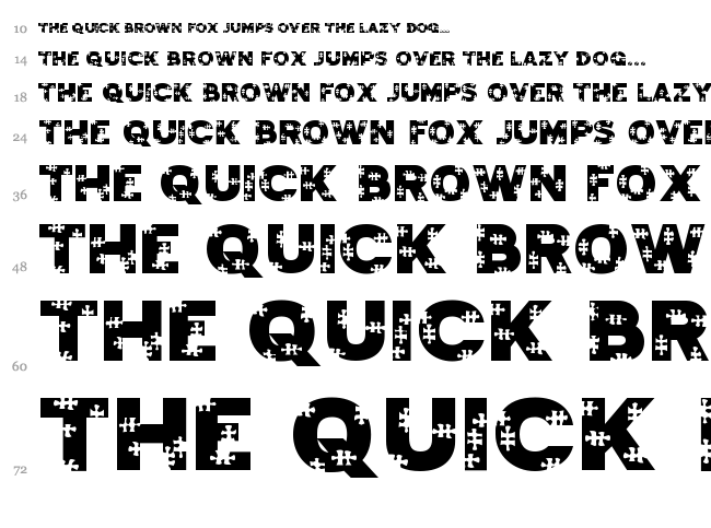 Jigsaw Trouserdrop font waterfall